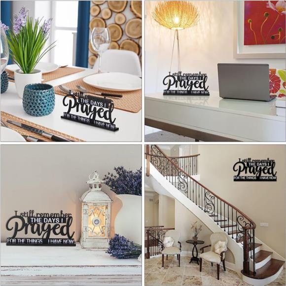 I Still Remember the Days I Prayed Sign Inspirational Table Blessed Signs Wood - Picture 4 of 6
